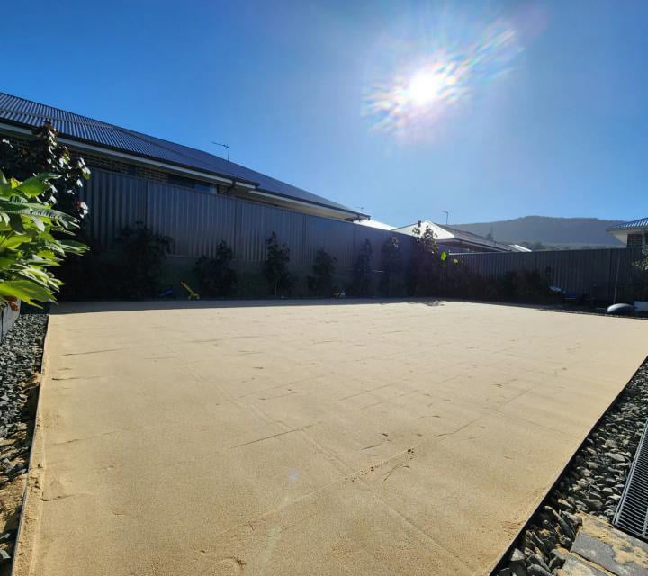 garden before turf installation